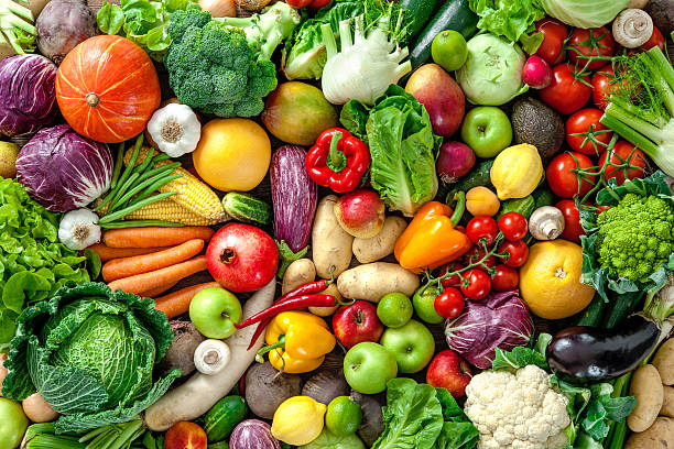 frescos de frutas y verduras  - alimento fotografías e im ágenes de stock