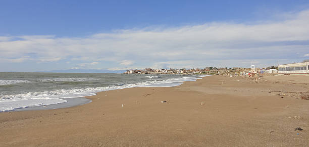 istock Mediterranean sea coast in Side. Turkey 589415936