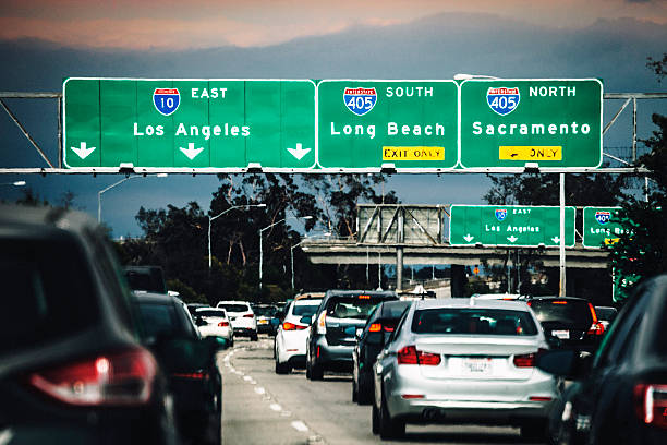 Los Angeles traffic. stock photo