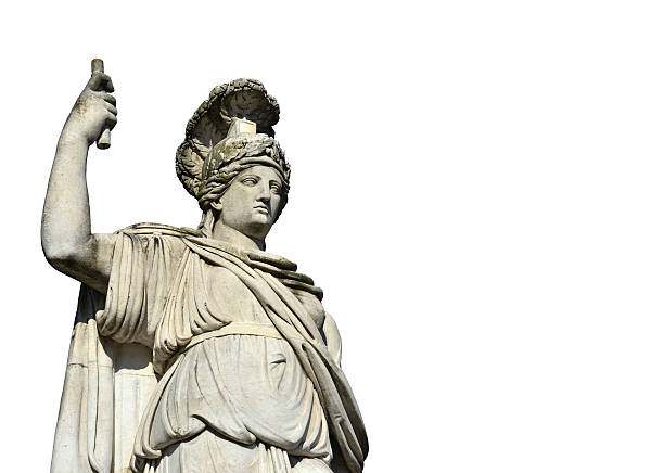 minerva como dea roma - classical greek roman statue warrior - fotografias e filmes do acervo