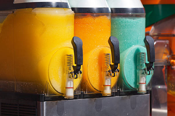 Slush machines Granita (also known as Slush or Slurpee in some countries), is a flavored frozen drink very popular in youngster. ice machines stock pictures, royalty-free photos & images