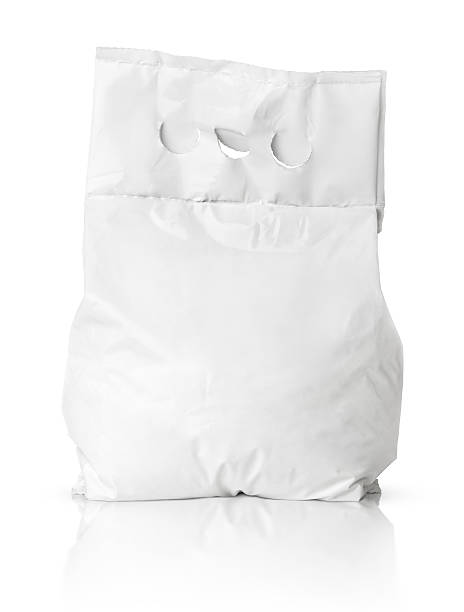 istock Blank washing powder bag package on white 589419642