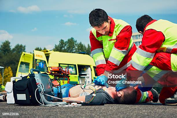 Emergency Medical Service Stock Photo - Download Image Now - Paramedic, CPR, Emergency Medicine