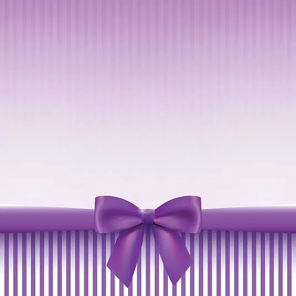 Vector illustration of Square background with a satin bow in magenta colors