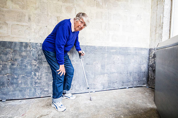 istock Senior woman having severe knee pain 589426250