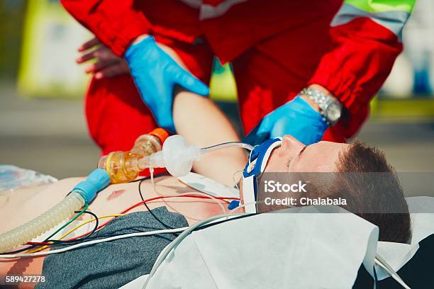 Emergency Medical Service Stock Photo - Download Image Now - Ambulance, Intubation, Paramedic