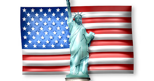 istock Statue of Liberty photo modified 3d render 589427500