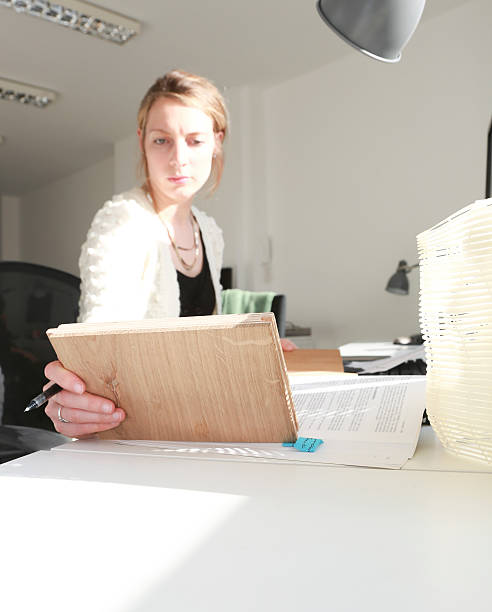 istock Woman Architect or interior designer in a design office 589429606