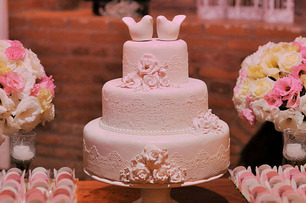 istock decoration of the wedding cake table 589430014