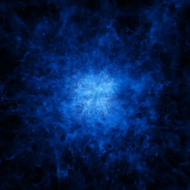 Photo of blue confluence of particles