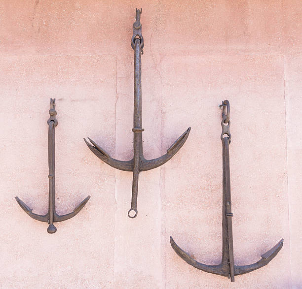 istock Old boat's anchors 589435568