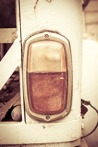 taillight of old car, vintage