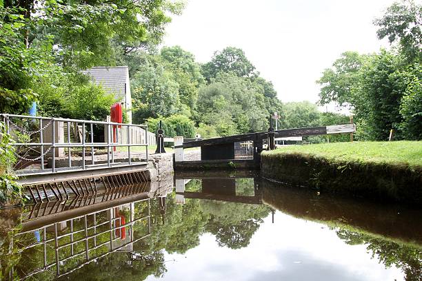 istock Lock gate on Brecon canal ,Wales 589451490
