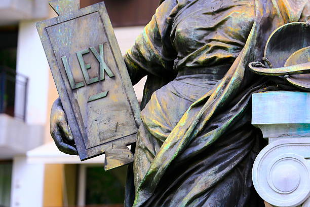 Justice for all: Themis Goddess, Lex Law word, Recoleta Cemetery Justice for all: Madonna Angel and Lex Law word, Recoleta Cemetery sistine madonna stock pictures, royalty-free photos & images