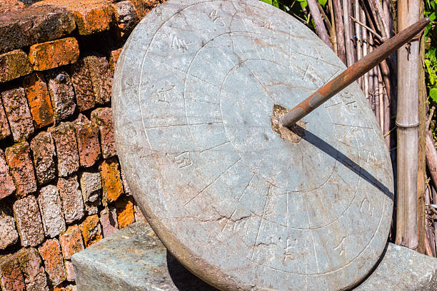 istock Ancient Chinese sundial outside in an old town 589453352