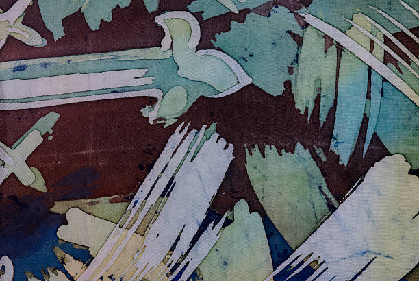 Abstract brushstrokes, fragment, hot batik, background texture Abstract brushstrokes, fragment, hot batik, background texture, handmade on silk, surrealism art christmas batik fabric stock illustrations