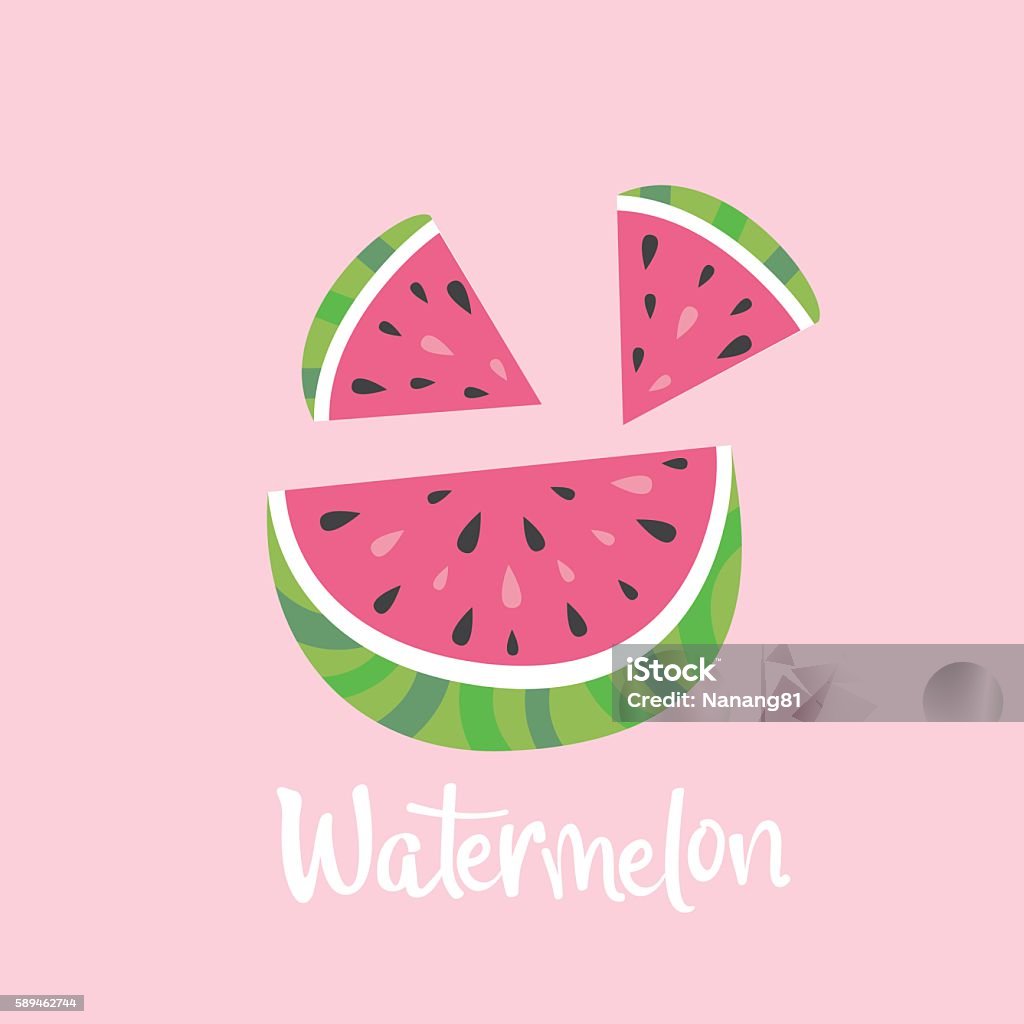 Pink Watermelon Visual Watermelon Design With Pink Background Stock Illustration - Download ...