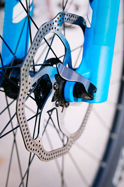 istock Hydraulic disc brake of mountain bicycle 589537956