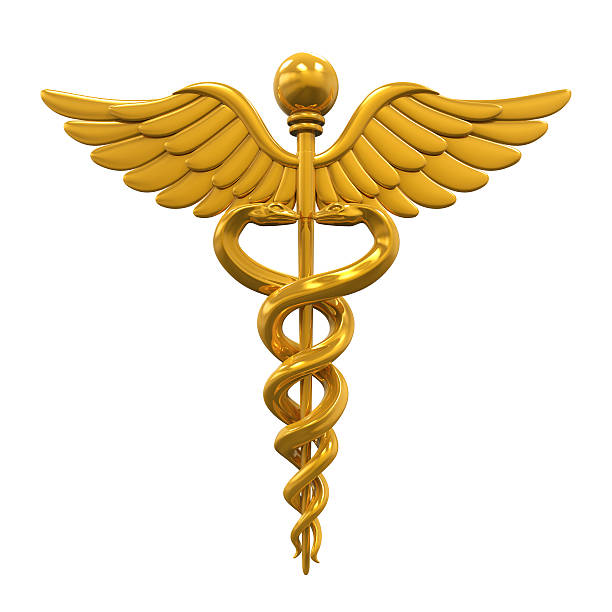 istock Golden Caduceus Medical Symbol 589538718