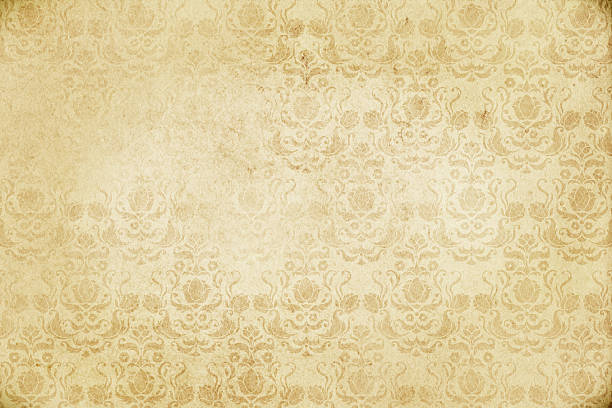 istock Old dirty paper background with vintage patterns. 589538762