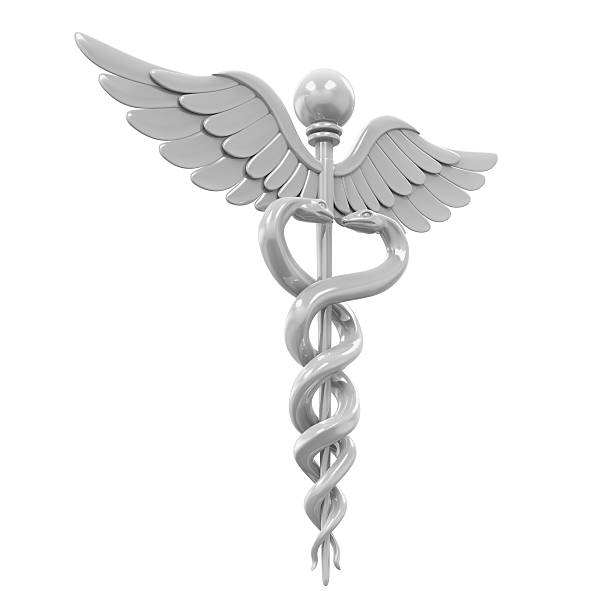 istock Silver Caduceus Medical Symbol 589538778