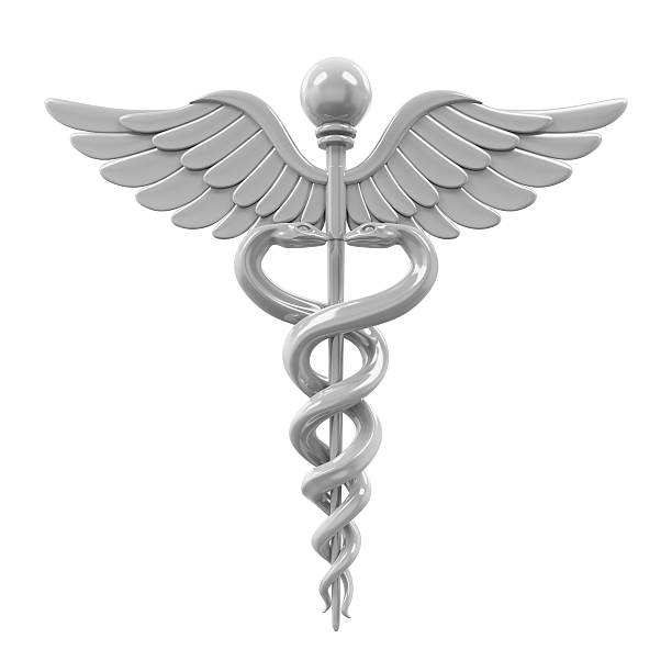 istock Silver Caduceus Medical Symbol 589538830