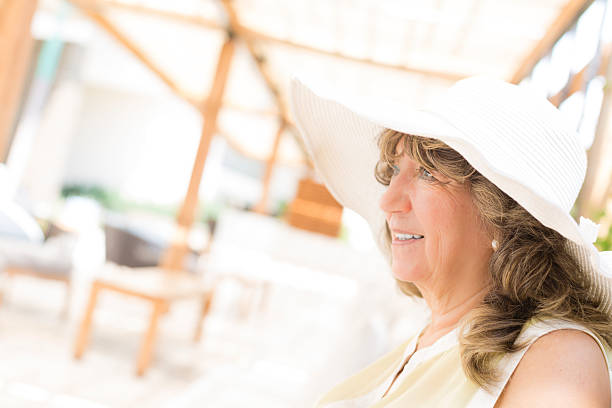 istock Beauty senior woman looking 589540606