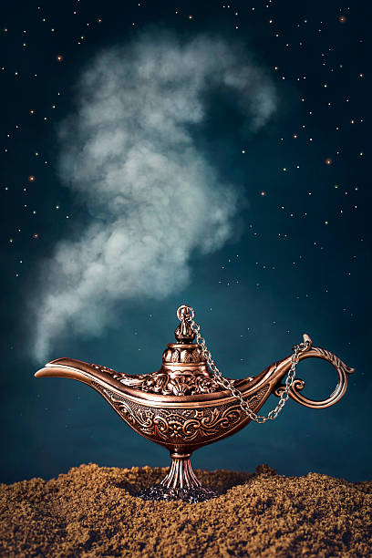 Aladdin magic lamp Aladdin magic lamp with smoke magic lamp photos stock pictures, royalty-free photos & images