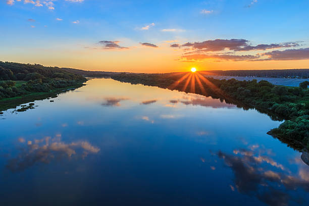 istock sunset on the river embankment 589541656