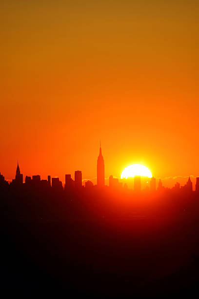 istock New York City sunrise silhouette 589542734