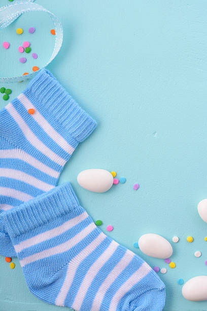 istock Blue Baby Shower Nursery Background 589542828