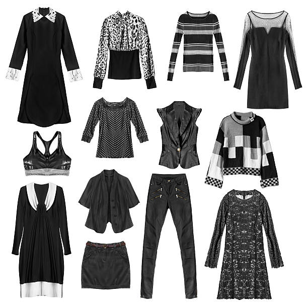 черная одежда изолирована - lace black lingerie textile стоковые фото и изображения