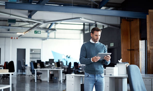 istock He's always the last one in the office 589544898