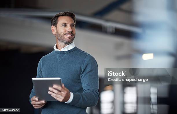 Doing Business With His Brain Stock Photo - Download Image Now - Businessman, Men, Business Person