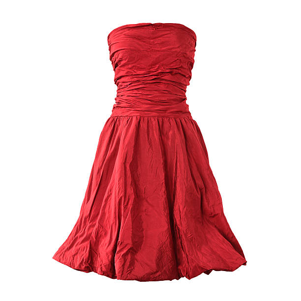 istock red dress isolated on white background 589546480