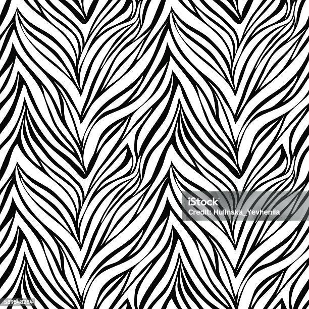 Vetores de Textura De Pele De Zebra Sem e mais imagens de Padrão - Padrão, África, Abstrato