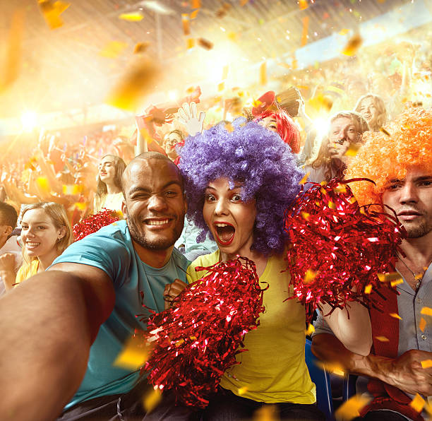 istock Sport fans: Couple in love 589550884