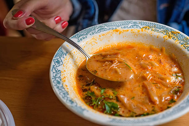 istock Borshch - Russian traditional meat soup 589552816