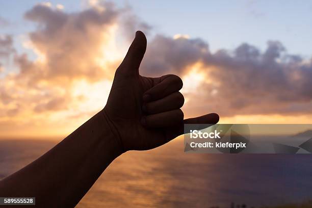 Shaka Gesture Stock Photo - Download Image Now - Shaka Sign, Aloha - Single Word, Surfing