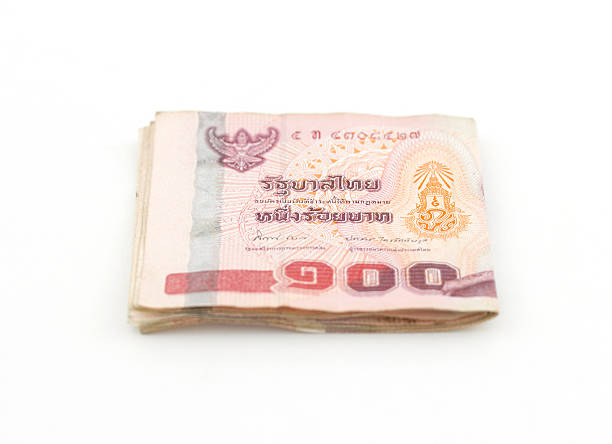 istock Thai 100 baht banknotes , Thai money 589555776