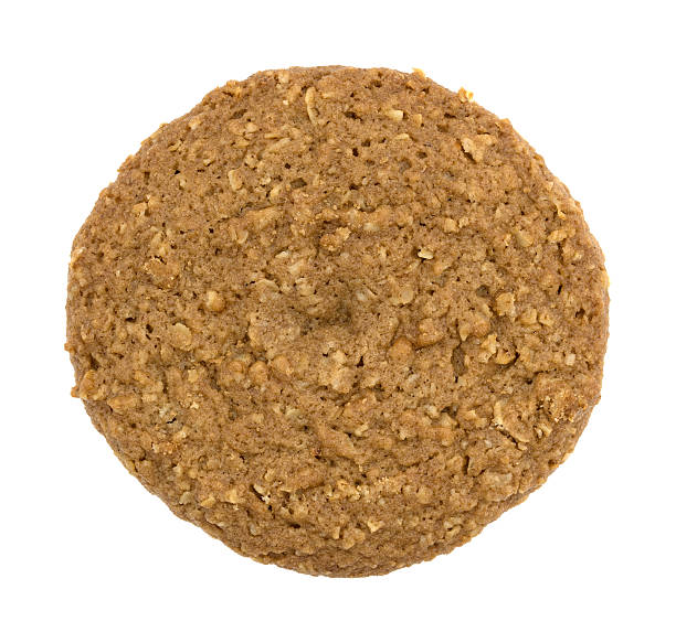 istock Oatmeal sugar free cookie isolated on a white background 589556290