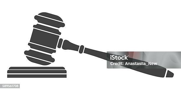 Judge Gavel Icon Stock Illustration - Download Image Now - Gavel, Auction, Illustration