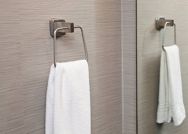 Bathroom Handrail Over White Background