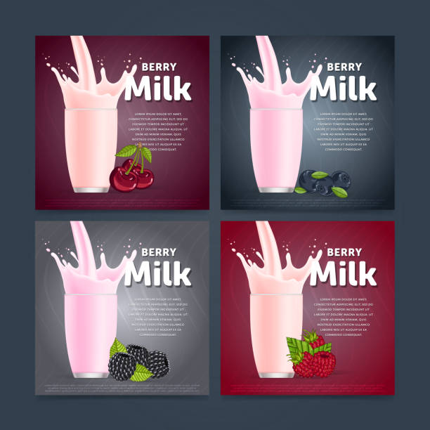 stockillustraties, clipart, cartoons en iconen met fruit mix sweet milkshake dessert cocktail - dropped ice cream
