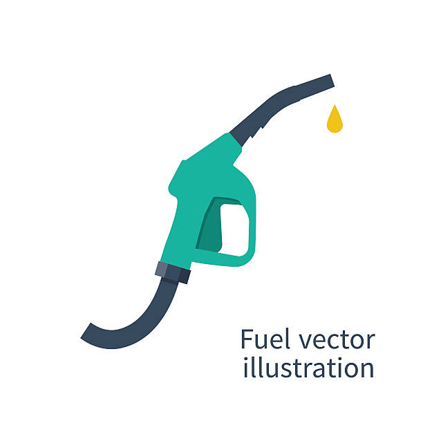 illustrazioni stock, clip art, cartoni animati e icone di tendenza di pompa del carburante. cartello del distributore di benzina. segnale stazione di servizio. pompa benzina - biofuel