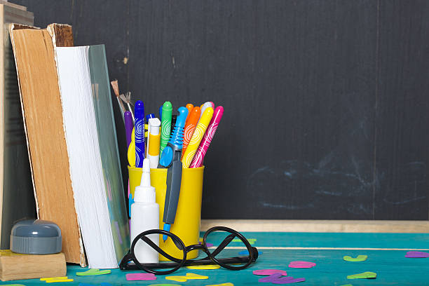 istock Back to school background. Closeup 589566240