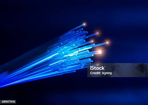 Fiber Optical Cables Stock Photo - Download Image Now - Fiber Optic, Internet, Connection