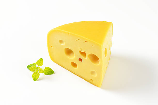 istock wedge of Swiss cheese 589577898