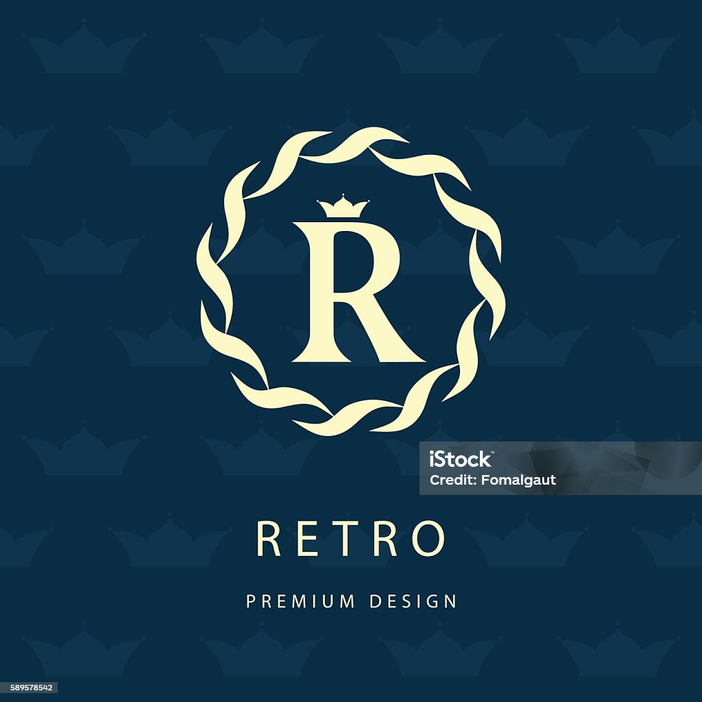 Decorative R Monogram Vector Monogram Design Graceful Template Elegant Business Emblem Letter R ...