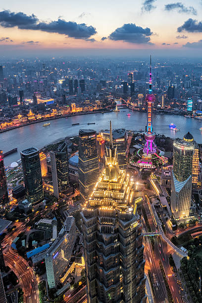 istock Night view of Shanghai City 589581792
